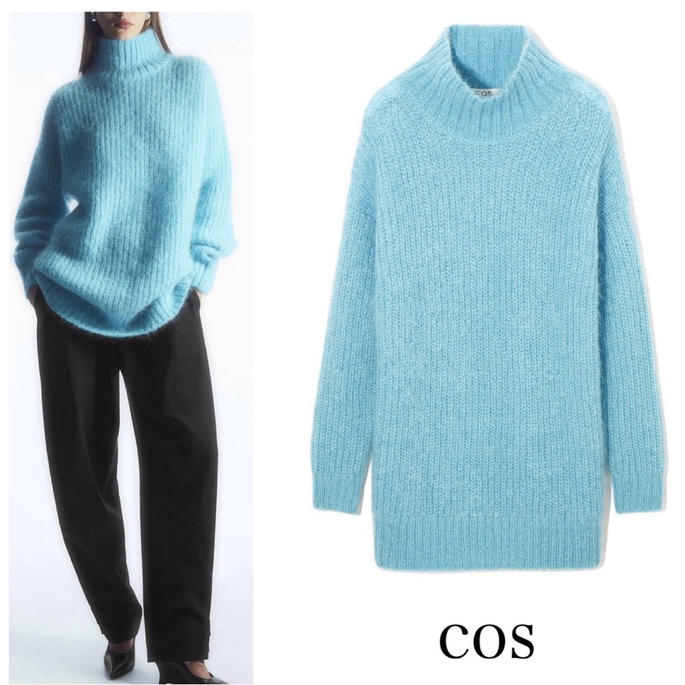 NEW COS Mohair & Merino Wool Turtleneck Sweater